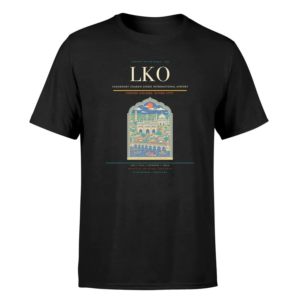 Lucknow Airport (LKO) Premium T-Shirt Black