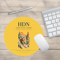 Thumbnail for Yampa Valley Airport (HDN) design on yellow round mouse pad