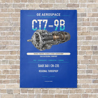 Thumbnail for CT7-9B vertical canvas print - no frame - blue background