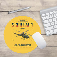 Thumbnail for Westland Scout AH1 design on yellow round mouse pad