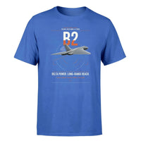 Thumbnail for Avro Vulcan B2 design on blue t-shirt, single-side print