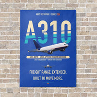 Thumbnail for Airbus A310-300P2F vertical canvas print - no frame - blue background