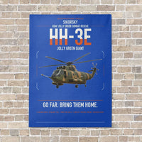Thumbnail for Sikorsky HH-3E Jolly Green Giant vertical canvas print - no frame - blue background