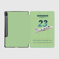 Thumbnail for Bombardier Learjet 23 design on light green samsung tablet tablet case