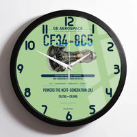 Thumbnail for CF34-8C5 design on light green framed wall clock