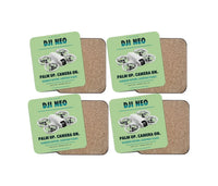 Thumbnail for DJI Neo design on light green 4 pieces set coaster