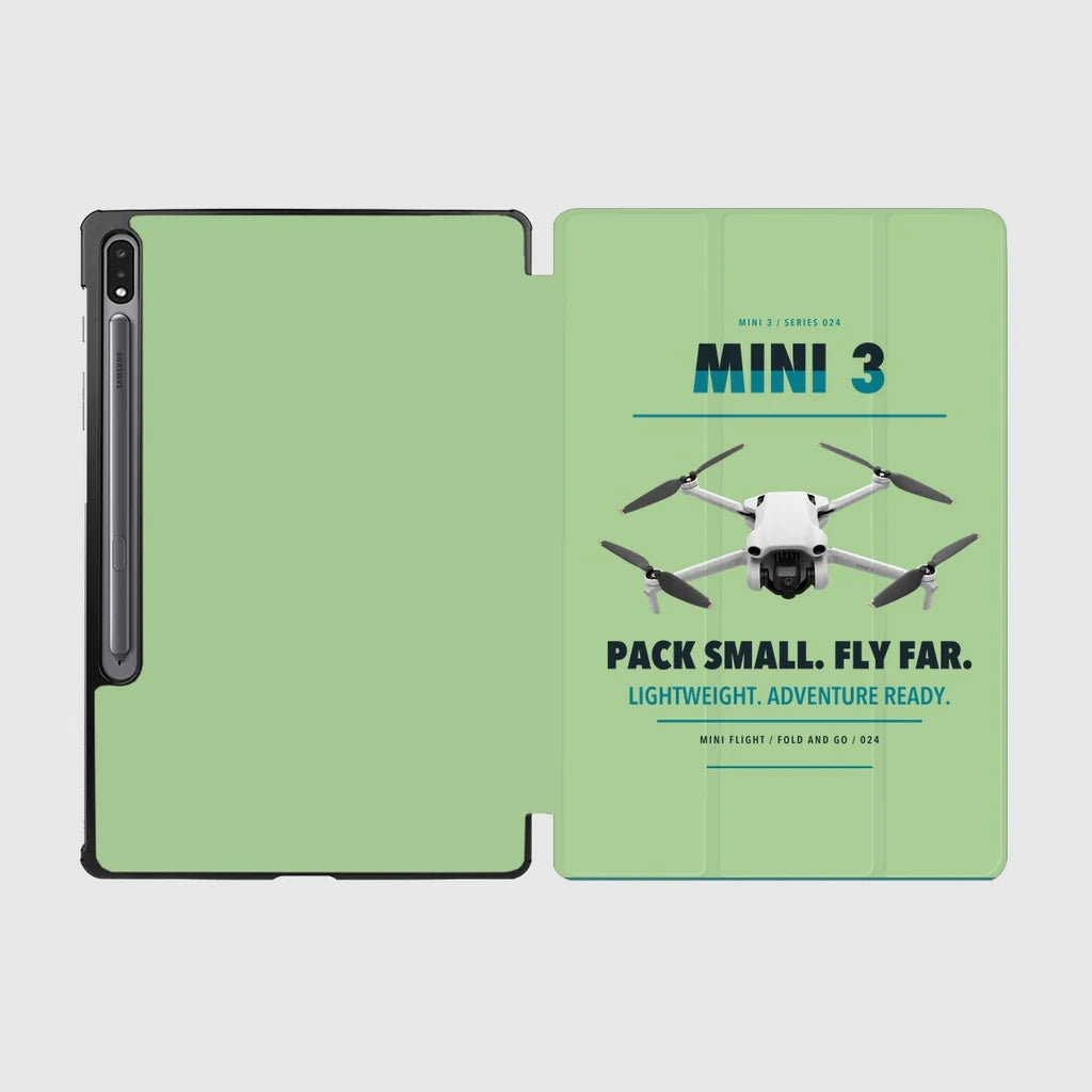 DJI Mini 3 design on light green samsung tablet tablet case