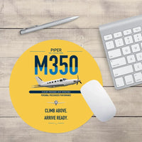 Thumbnail for Piper M350 design on yellow round mouse pad