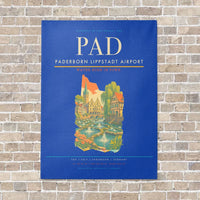 Thumbnail for Paderborn Lippstadt Airport PAD vertical canvas print - no frame - blue background