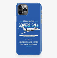Thumbnail for Cessna Citation Sovereign+ design on blue magsafe iphone case, for iPhone Pro Max