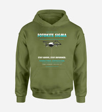 Thumbnail for Fotokite Sigma design on green army hoodie single side