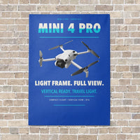 Thumbnail for DJI Mini 4 Pro vertical canvas print - no frame - blue background