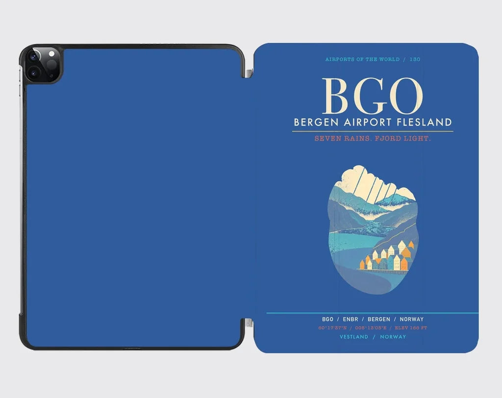 Bergen Airport Flesland BGO - Seven-Rain Fjord Tapestry - Blue