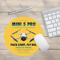 Thumbnail for DJI Mini 5 Pro design on yellow round mouse pad