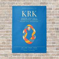 Thumbnail for Krakow John Paul II International Airport KRK - Canvas Framed - Turquoise