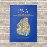 Thumbnail for Pamplona Airport PNA vertical canvas print - no frame - blue background