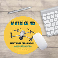 Thumbnail for DJI Matrice 4D design on yellow round mouse pad