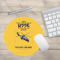 Thumbnail for Airbus H225 design on yellow round mouse pad