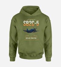 Thumbnail for SB2C-5 Helldiver design on green army double-side hoodie, single-side print