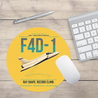Thumbnail for F4D-1 Skyray design on yellow round mouse pad