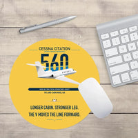 Thumbnail for Cessna Citation 560 - Citation V design on yellow round mouse pad