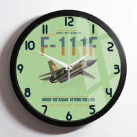 Thumbnail for F-111F Aardvark design on light green framed wall clock