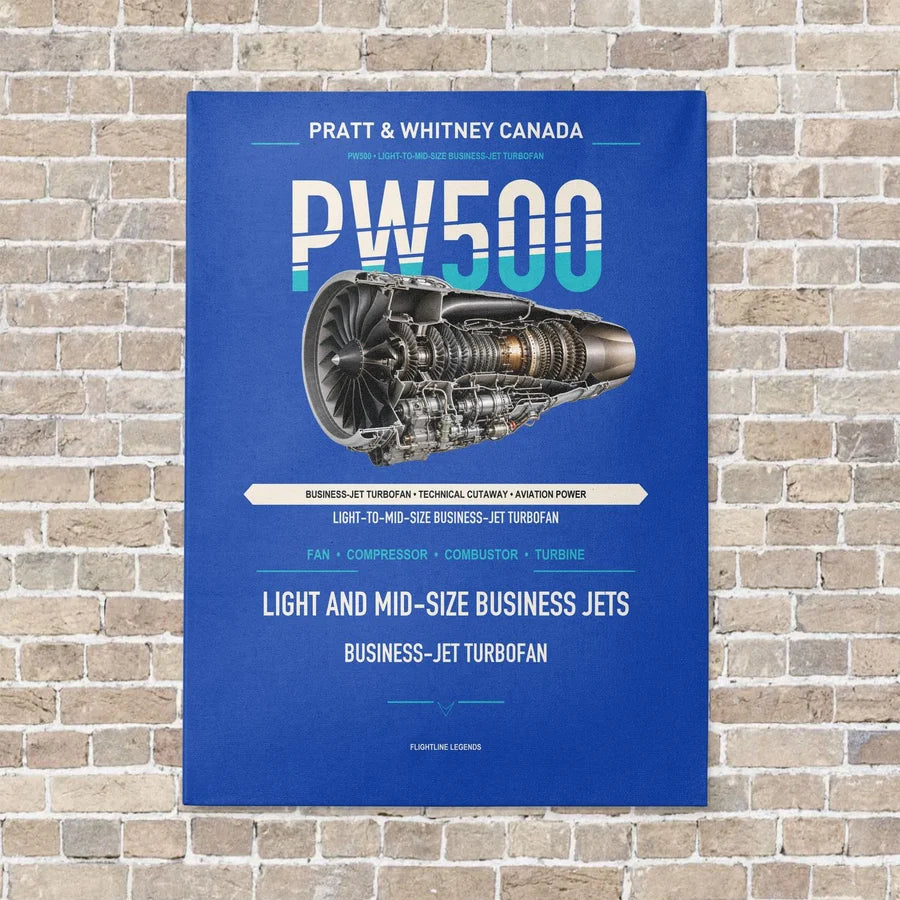 PW500 vertical canvas print - no frame - blue background