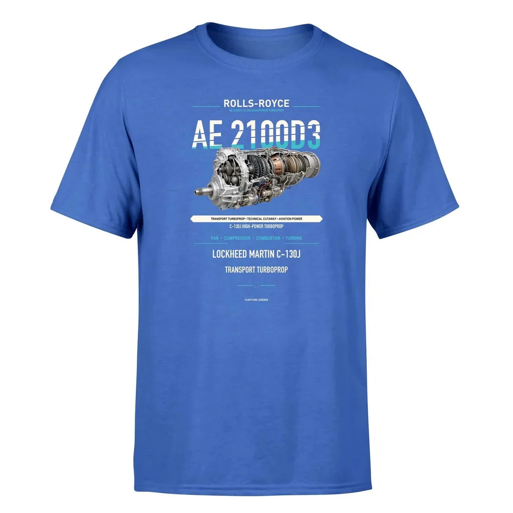AE 2100D3 design on blue single side