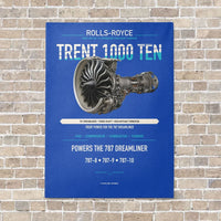 Thumbnail for TRENT 1000 TEN vertical canvas print - no frame - blue background