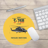 Thumbnail for Sikorsky S-76B design on yellow round mouse pad
