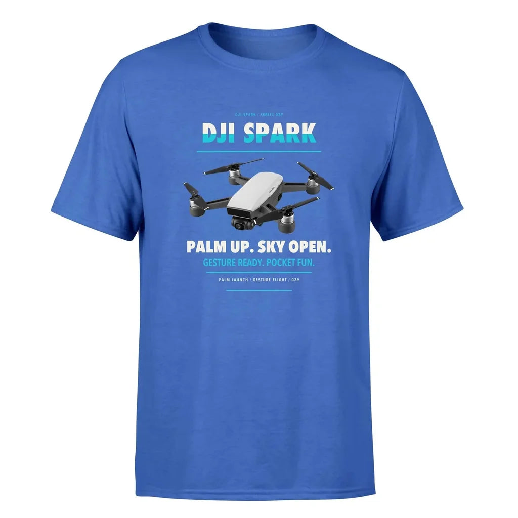 DJI Spark design on blue single side