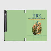 Thumbnail for Kharkiv International Airport (HRK) design on light green samsung tablet tablet case