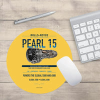 Thumbnail for PEARL 15 design on yellow round mouse pad