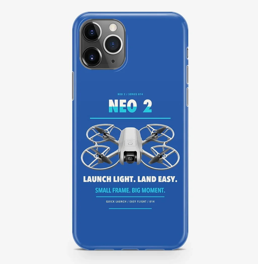 DJI Neo 2 Case ProMax design on blue iphone case promax