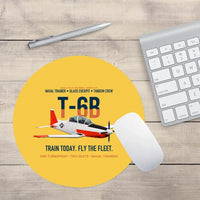 Thumbnail for T-6B Texan II Naval Aviator Training design on yellow round mouse pad