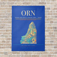 Thumbnail for Ahmed Ben Bella Airport ORN — Oran vertical canvas print - no frame - blue background