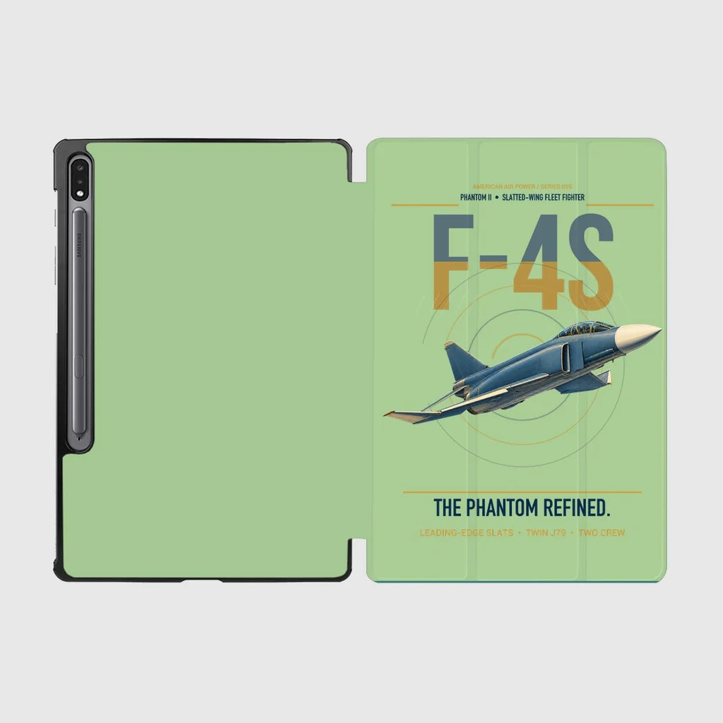 F-4S Phantom II design on light green samsung tablet tablet case
