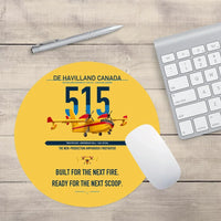 Thumbnail for De Havilland Canadair 515 design on yellow round mouse pad