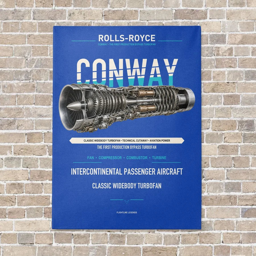CONWAY vertical canvas print - no frame - blue background
