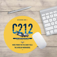 Thumbnail for CASA C-212-200 Aviocar design on yellow round mouse pad