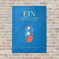 Thumbnail for Eindhoven Airport EIN - Canvas Framed - Turquoise