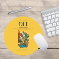 Thumbnail for Oita Airport (OIT) design on yellow round mouse pad