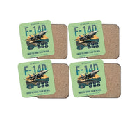 Thumbnail for F-14D Tomcat design on light green 4 pieces set coaster