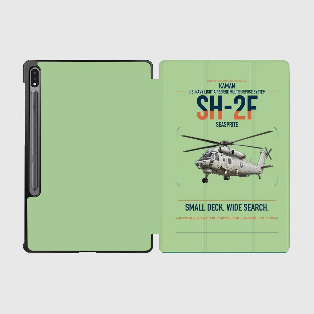 Kaman SH-2F Seasprite design on light green samsung tablet tablet case