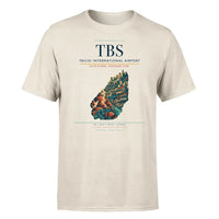 Thumbnail for Tbilisi International Airport (TBS) T-Shirt single-side front print in Beige | tbilisi-international-airport-tbs-double-side-t-shirt