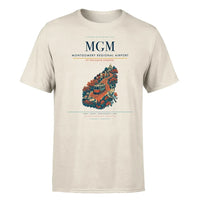 Thumbnail for Montgomery Regional Airport (MGM) T-Shirt single-side front print in Beige | montgomery-regional-airport-mgm-double-side-t-shirt