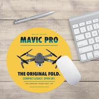 Thumbnail for DJI Mavic Pro design on yellow round mouse pad