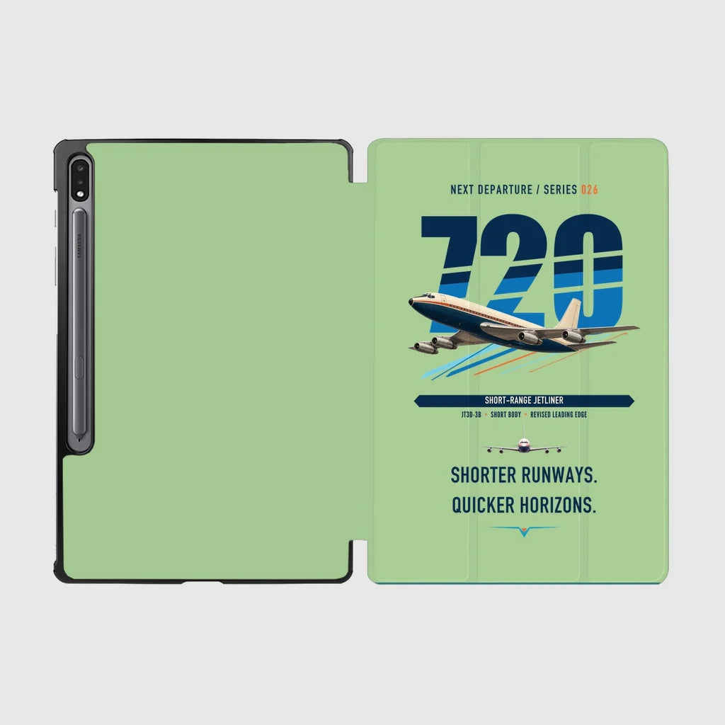 Boeing 720B design on light green samsung tablet tablet case