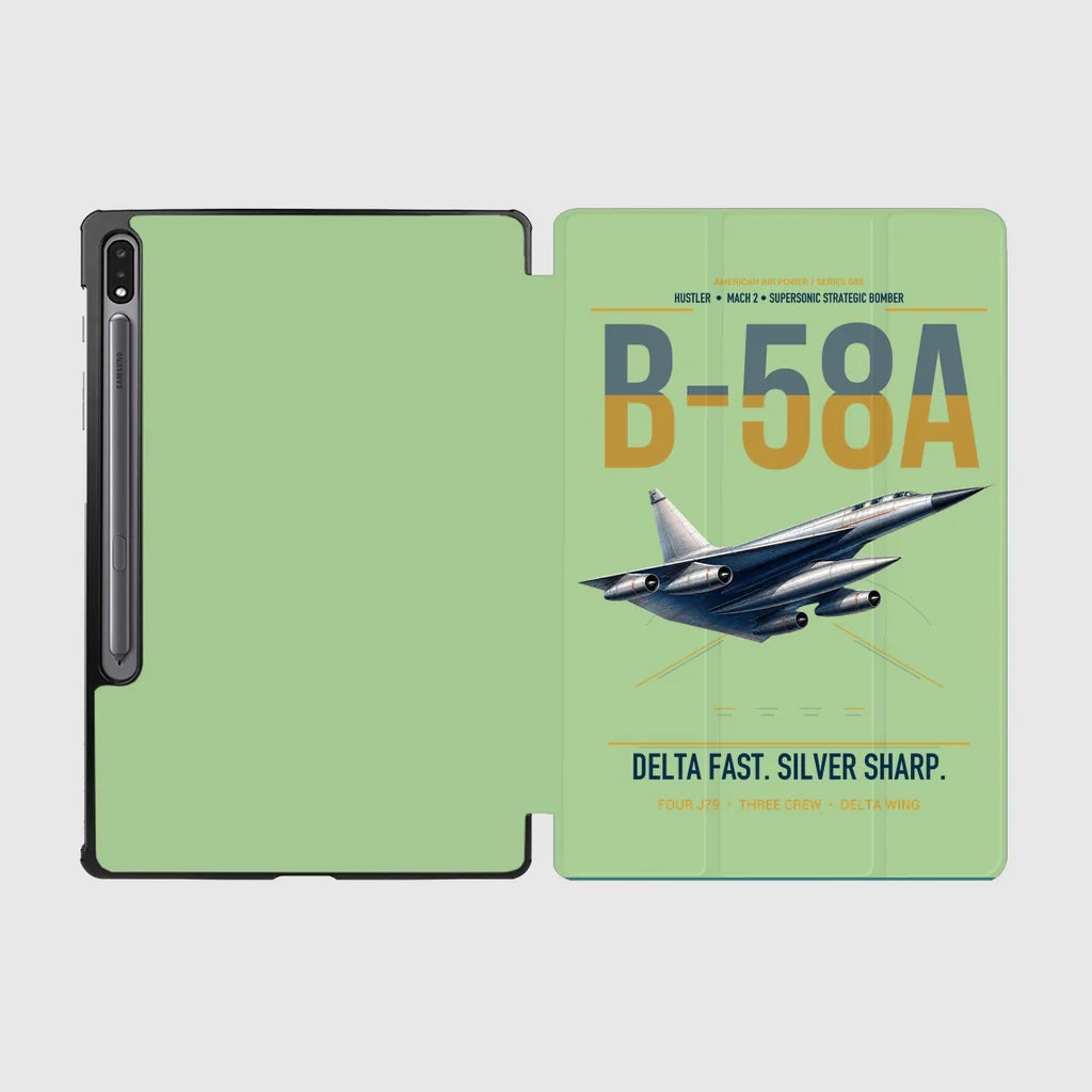 B-58A Hustler design on light green samsung tablet tablet case
