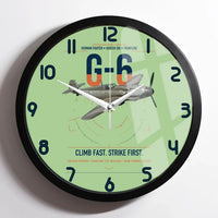 Thumbnail for Messerschmitt Bf 109G-6 design on light green framed wall clock